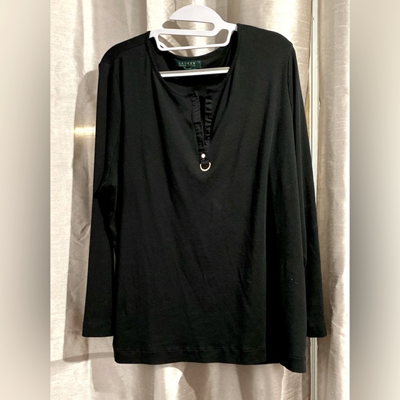 Lauren Ralph Lauren Tops - Lauren Ralph Lauren Black Long Sleeve Tee Shirt  Size 3X